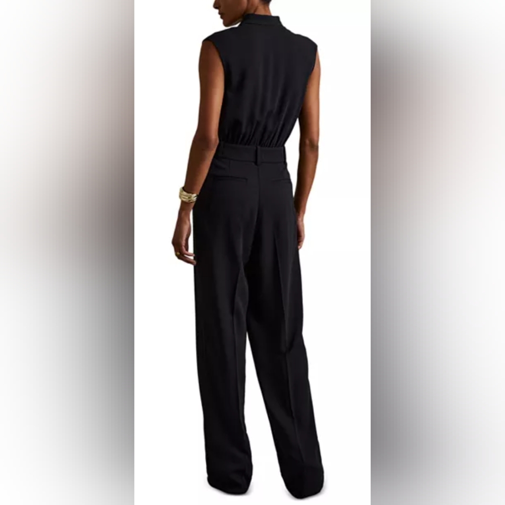 Reiss Sara Tux Detail Navy Blue Jumpsuit Size UK16/US/12 NEW - Picture 5 of 5
